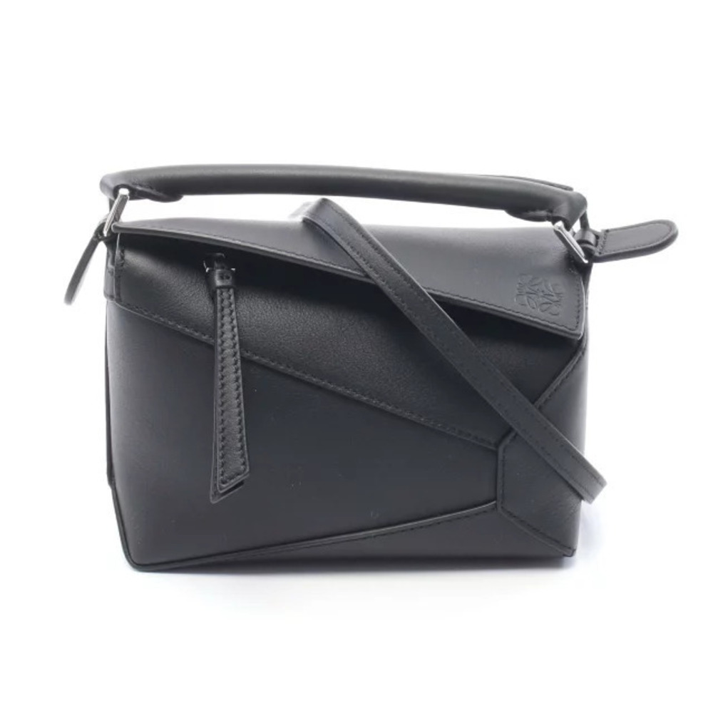 Loewe Puzzle Top Handle Bag Leather Black